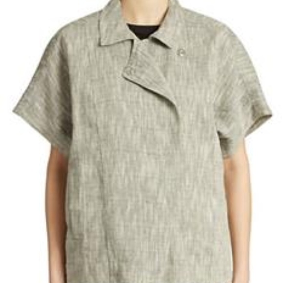 EILEEN FISHER Dark Pearl Classic Collar Jacket
